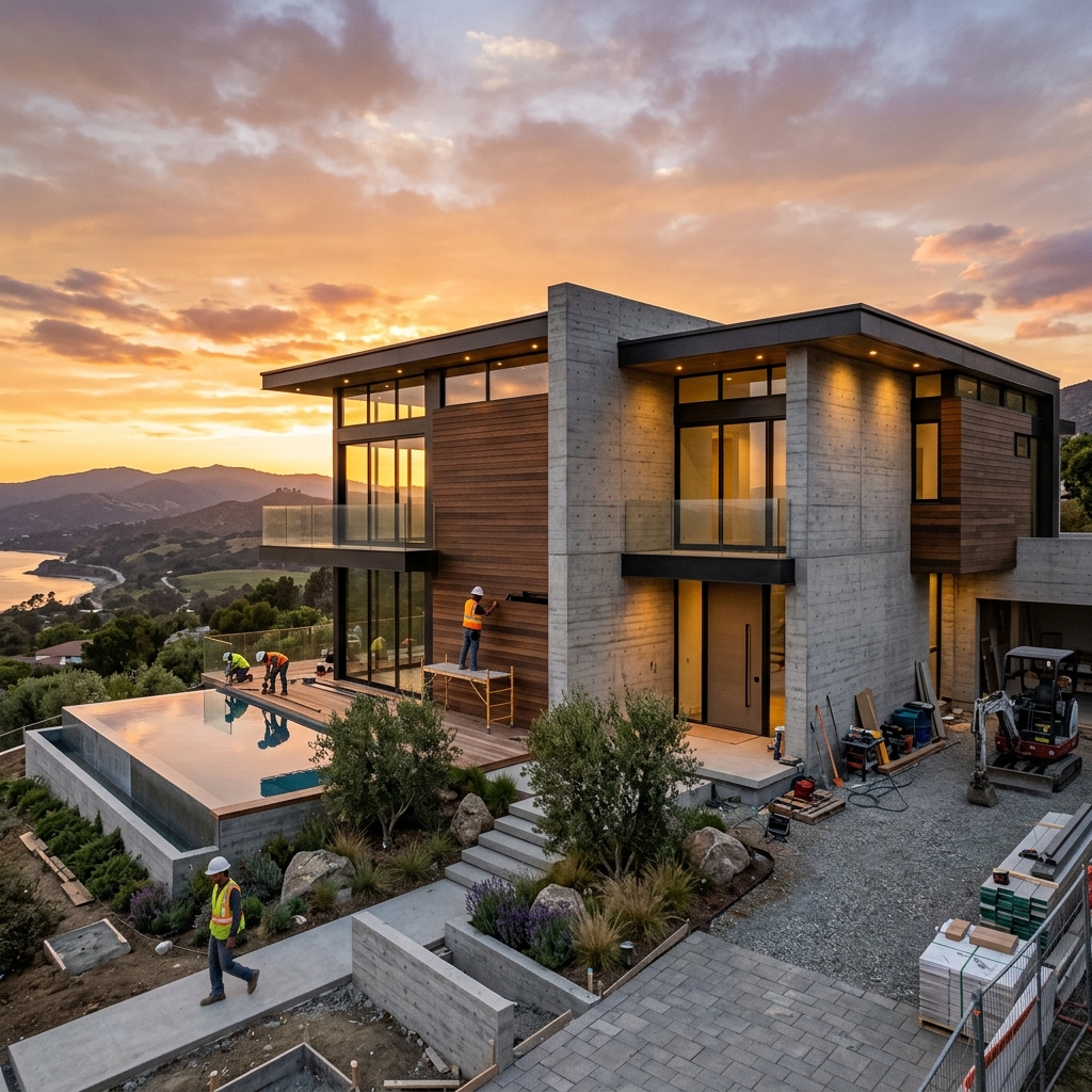 Luxury Modern Architecture Under Construction